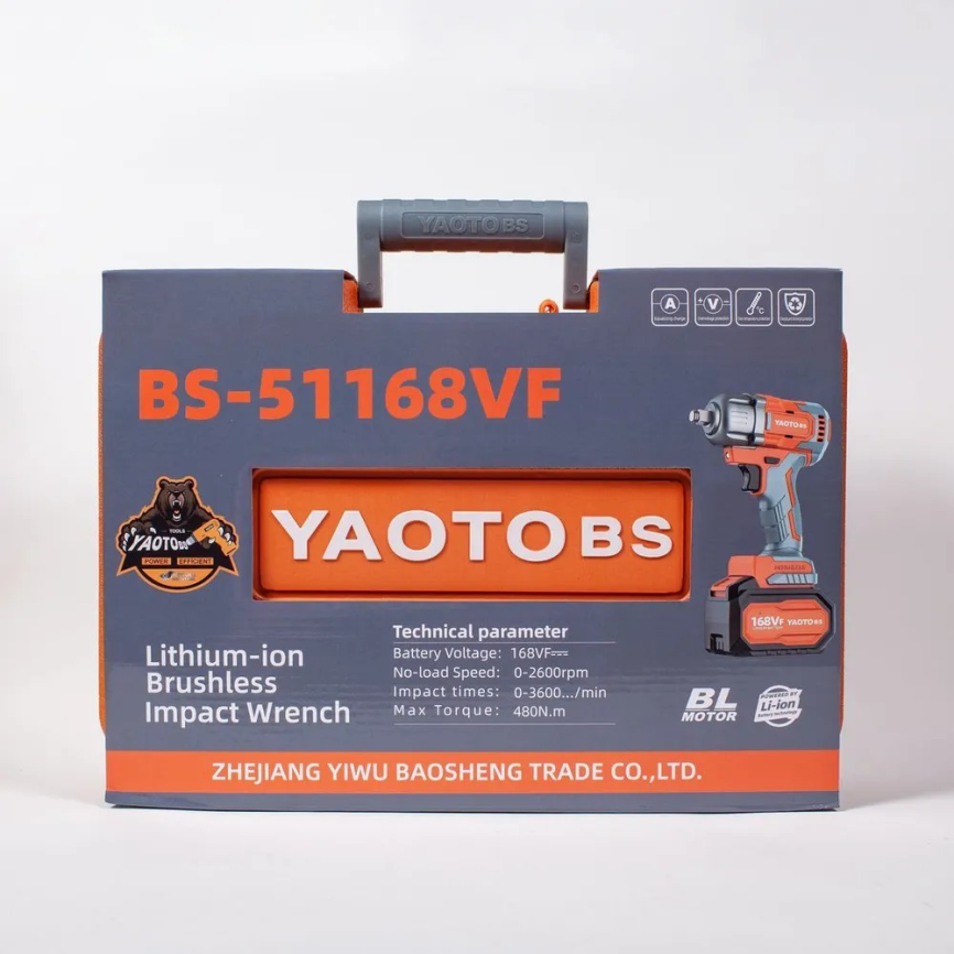 Гайковерт аккумуляторный YAOTO BS 51168vf 480 Hm фото 6